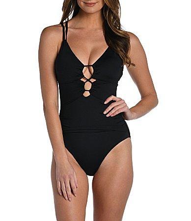 La Blanca Lace Up One Piece Swimsuit Product Image