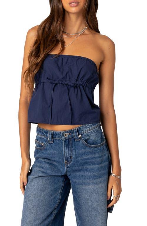 Womens Strapless Crop Top With Under Bust Strap Product Image