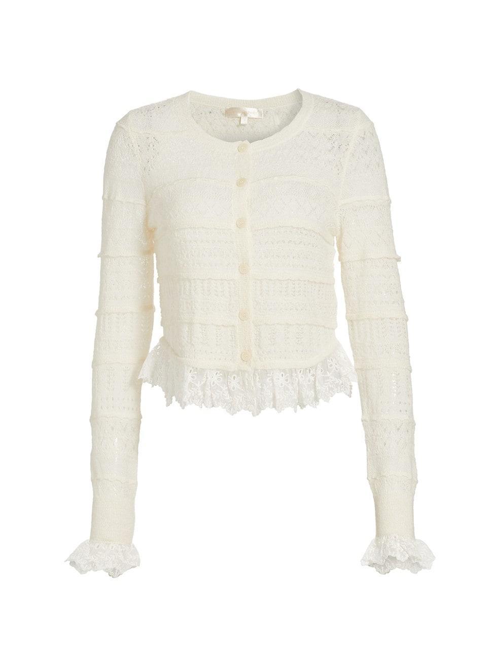 Womens Norden Lace Wool Cardigan product image