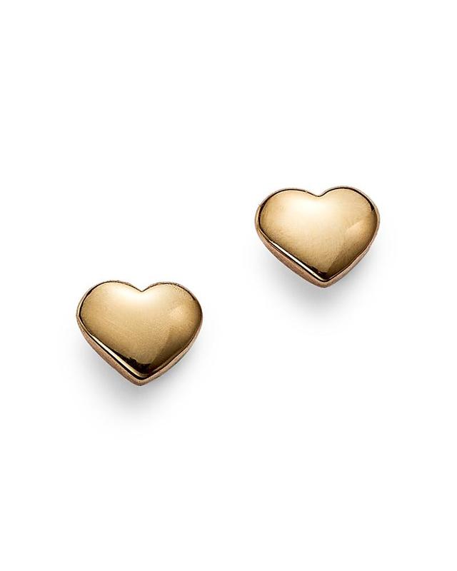 Saks Fifth Avenue Made in Italy Saks Fifth Avenue Women's 14K Yellow Gold Heart Studs  - female - Size: one-size Product Image
