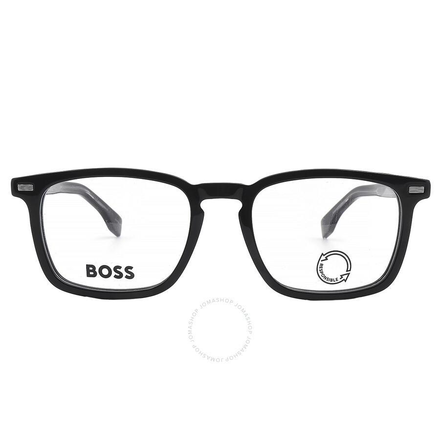 HUGO BOSS Demo Rectangular Men's Eyeglasses Boss 1368 0807 53 In Black Product Image