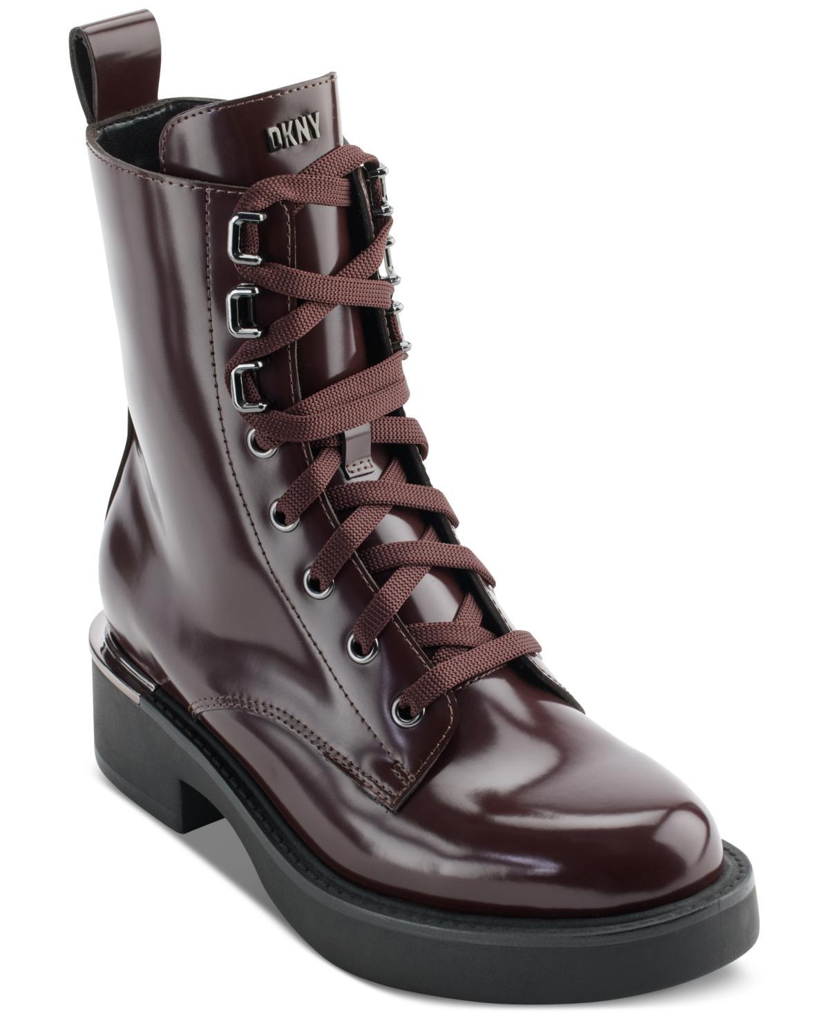 Dkny Womens Talma Lace-Up Combat Boots Product Image