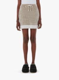 CONTRAST HEM CHENILLE MINI SKIRT in grey | JW Anderson US  Product Image