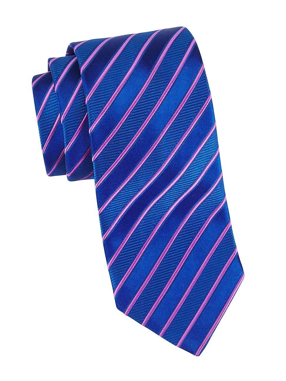 Mens Diagonal Stripe Silk Jacquard Tie Product Image