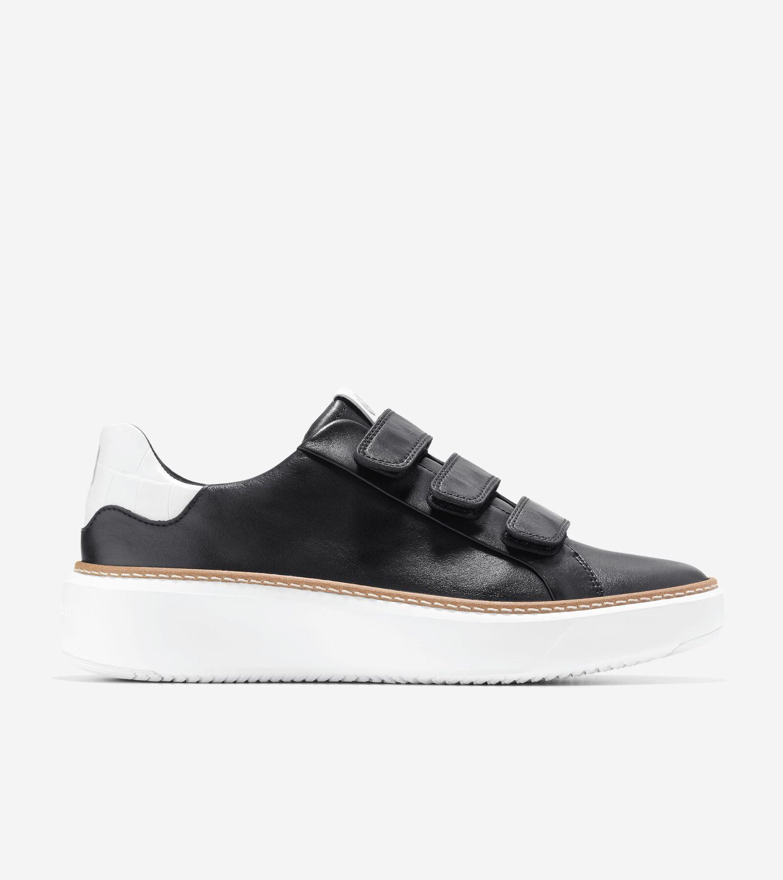 Cole Haan Womens GrandPr Topspin Triple Strap Sneaker - Black Size 6 Product Image