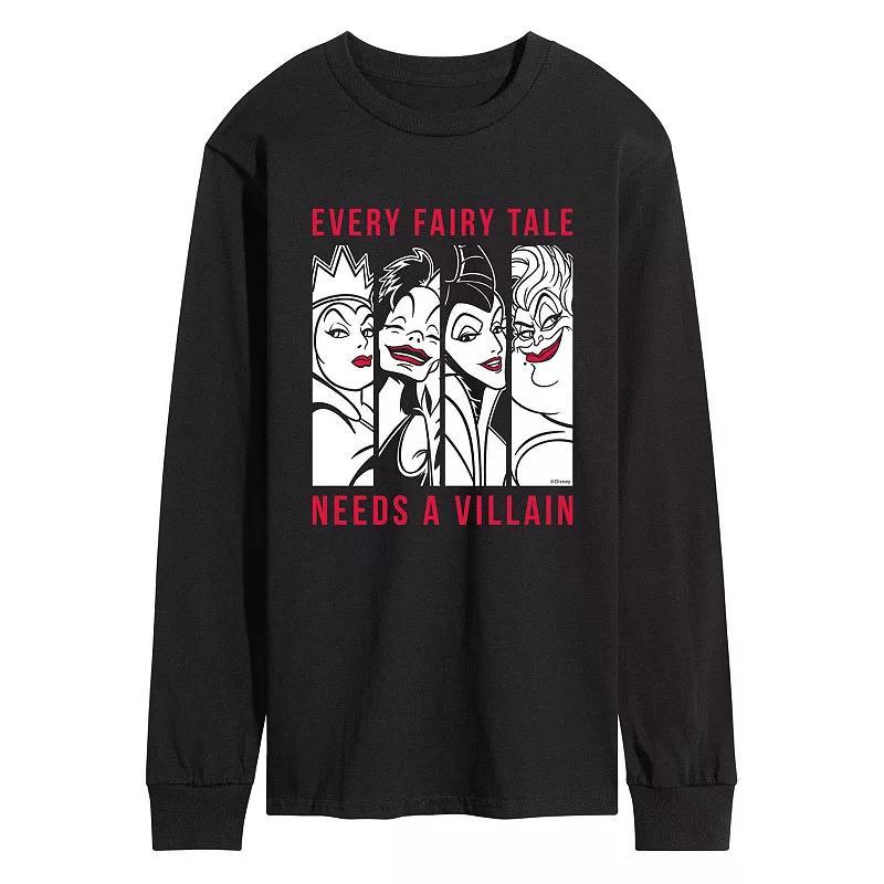 Disney Villains Mens Every Fairy Tale Needs A Villain Long Sleeve Graphic Tee Product Image