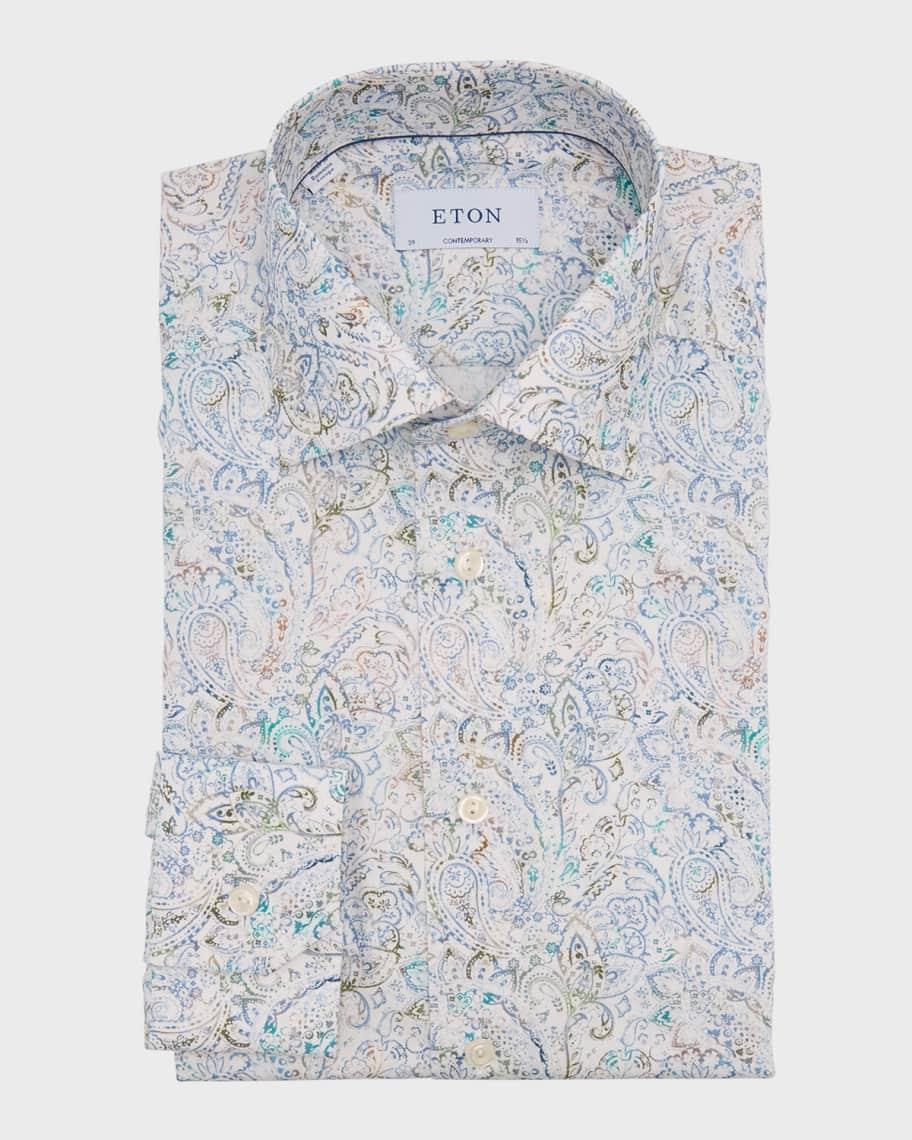 Men's Contemporary Fit Paisley Cotton Tencel® Shirt Product Image