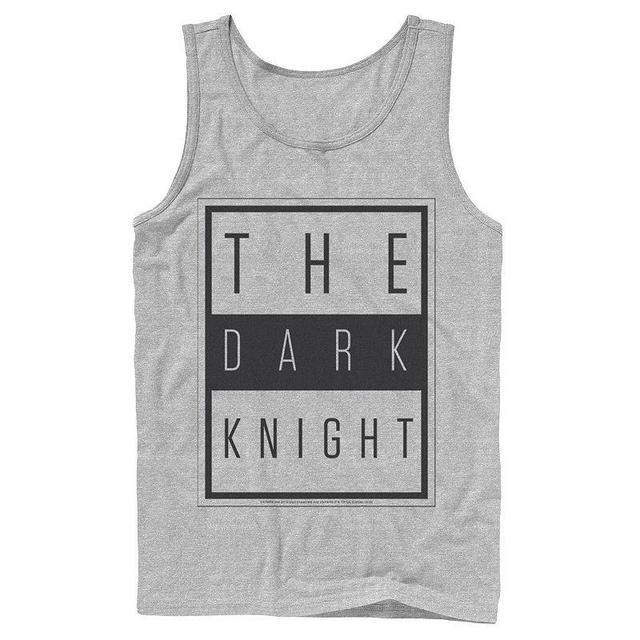 Mens DC Comics Batman The Dark Knight Block Poster Tank Top Athletic Grey Product Image