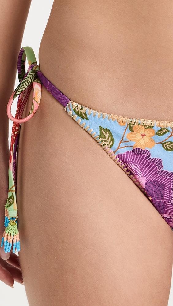 FARM Rio Flower Scarves Tie Side Bikini Bottoms | Shopbop Product Image