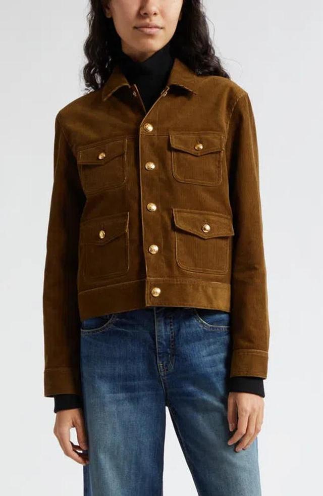 Lizeth Corduroy Jacket In Brown Product Image