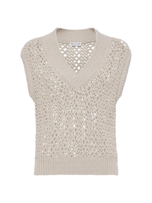 Womens Techno Cotton Mesh Knit Sweater Product Image