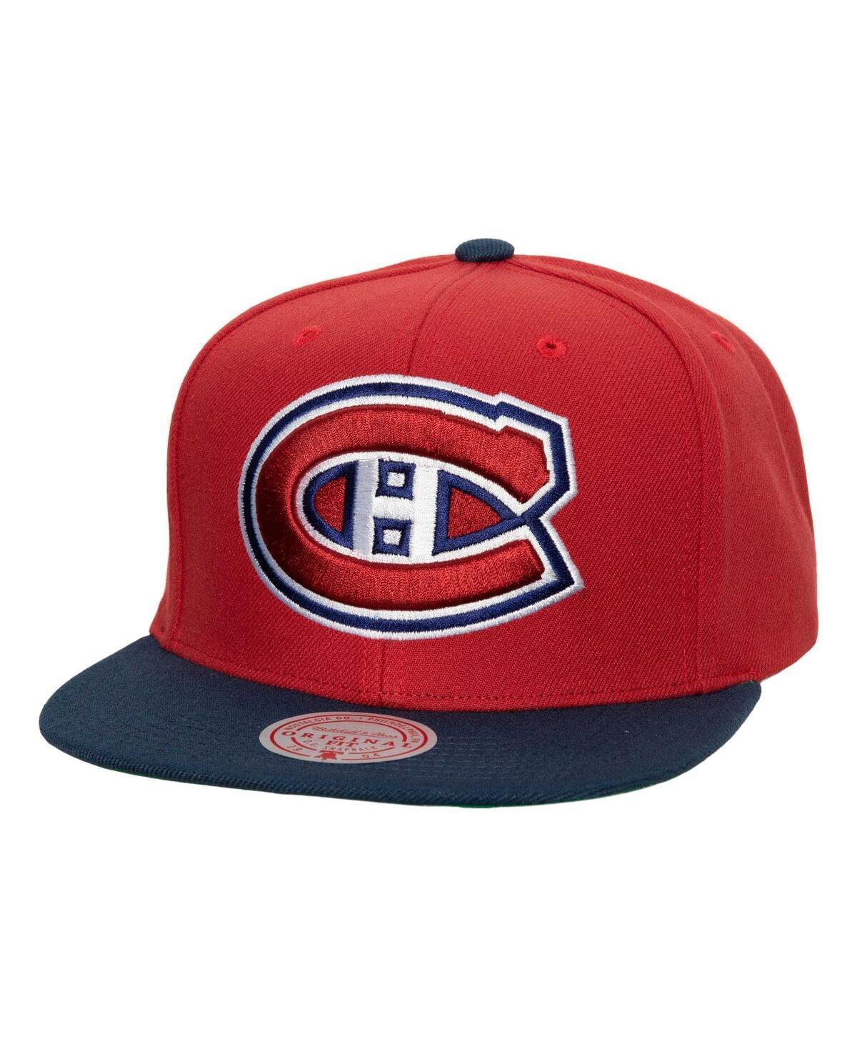 Mens Mitchell & Ness Red Montreal Canadiens Core Team Ground 2.0 Snapback Hat Product Image