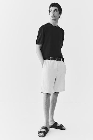 Regular Fit Linen Shorts Product Image