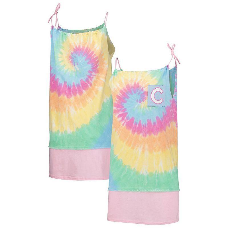 Womens Refried Apparel White Chicago Cubs Tie-Dye Tank Dress Product Image