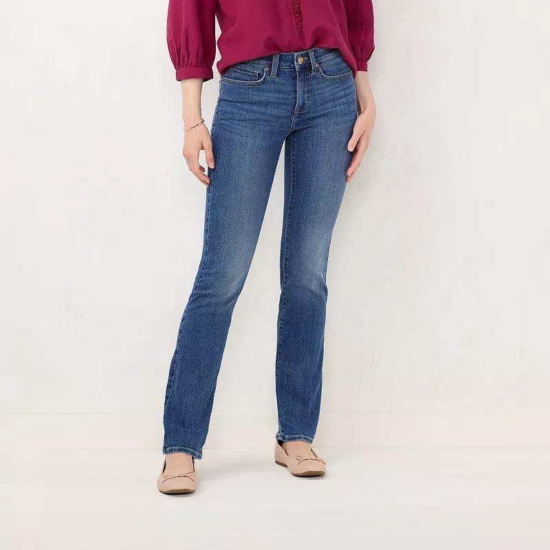 Petite LC Lauren Conrad Mid-Rise Barely Bootcut Jeans, Womens Morning Blue Product Image