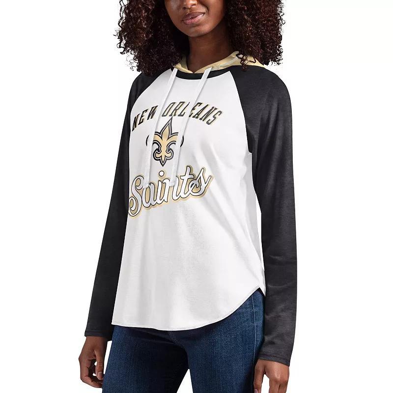 Womens G-III 4Her by Carl Banks New Orleans Saints MVP Raglan Hooded Long Sleeve T-Shirt Product Image