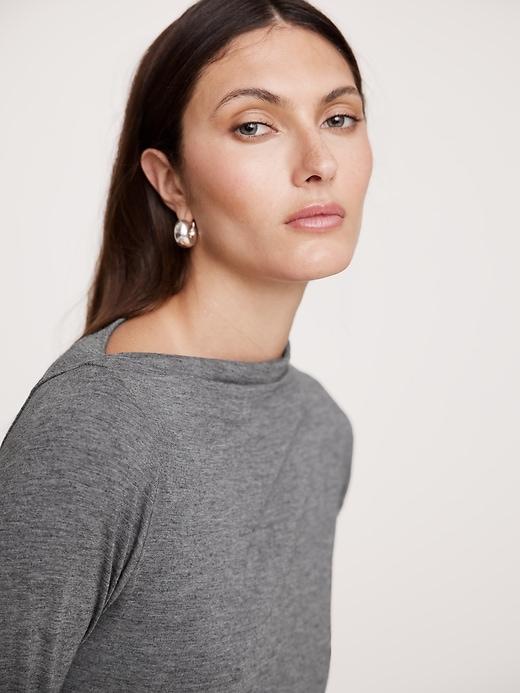 Luxe Wool-Blend Asymmetrical Top Product Image