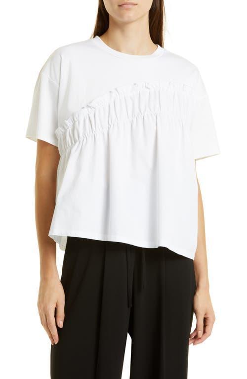 JASON WU Asymmetric Ruffle Detail Cotton Blouse Product Image