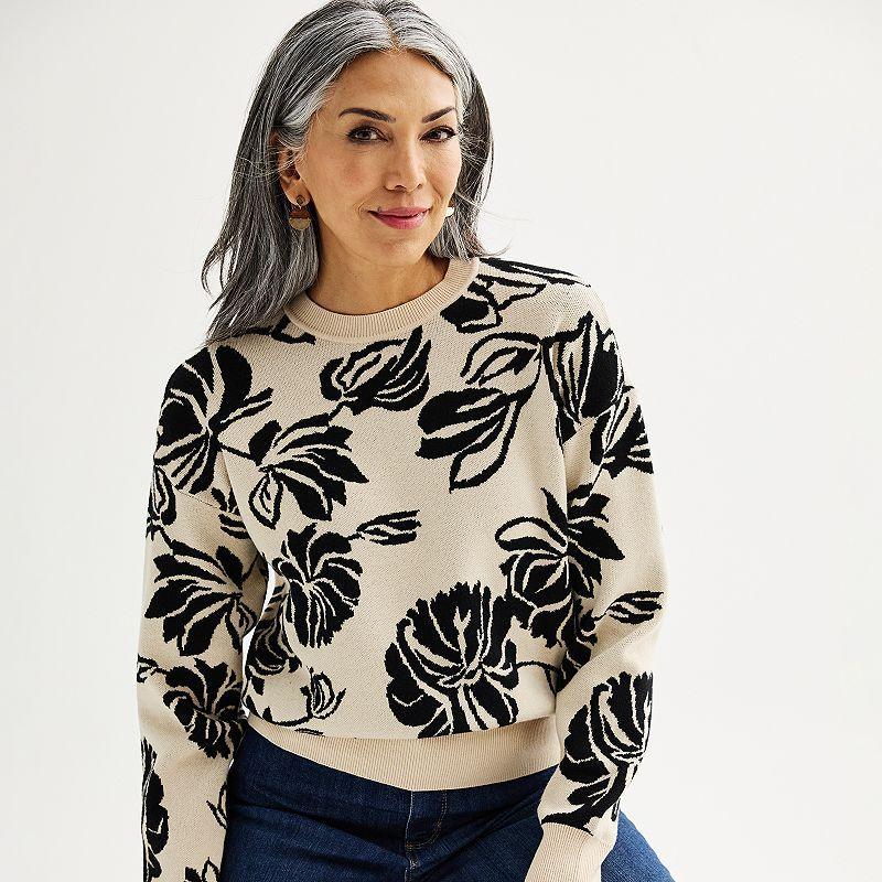 Womens Jaclyn Smith Allover Floral Pullover Top Product Image