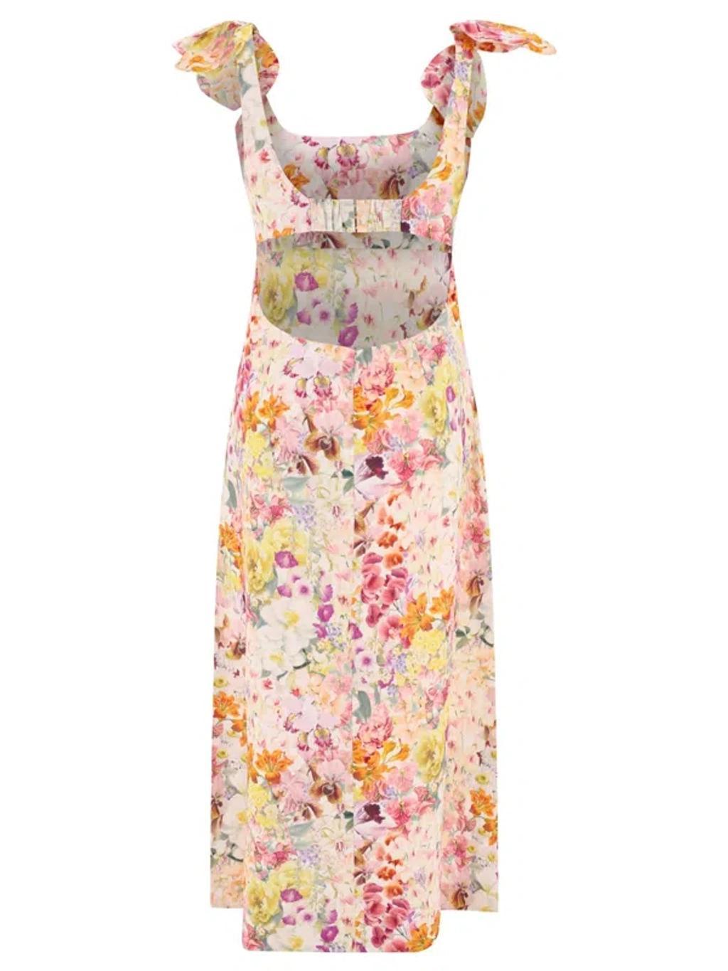 Harmony Tie Shoulder Midi Dress Kaleidoscope Garden Product Image