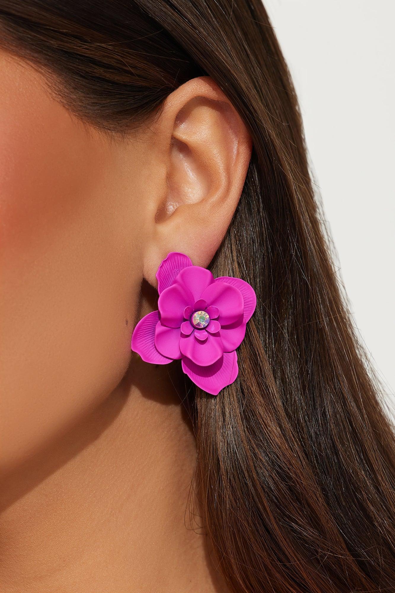 Pretty Petals Earrings  - Pink Product Image