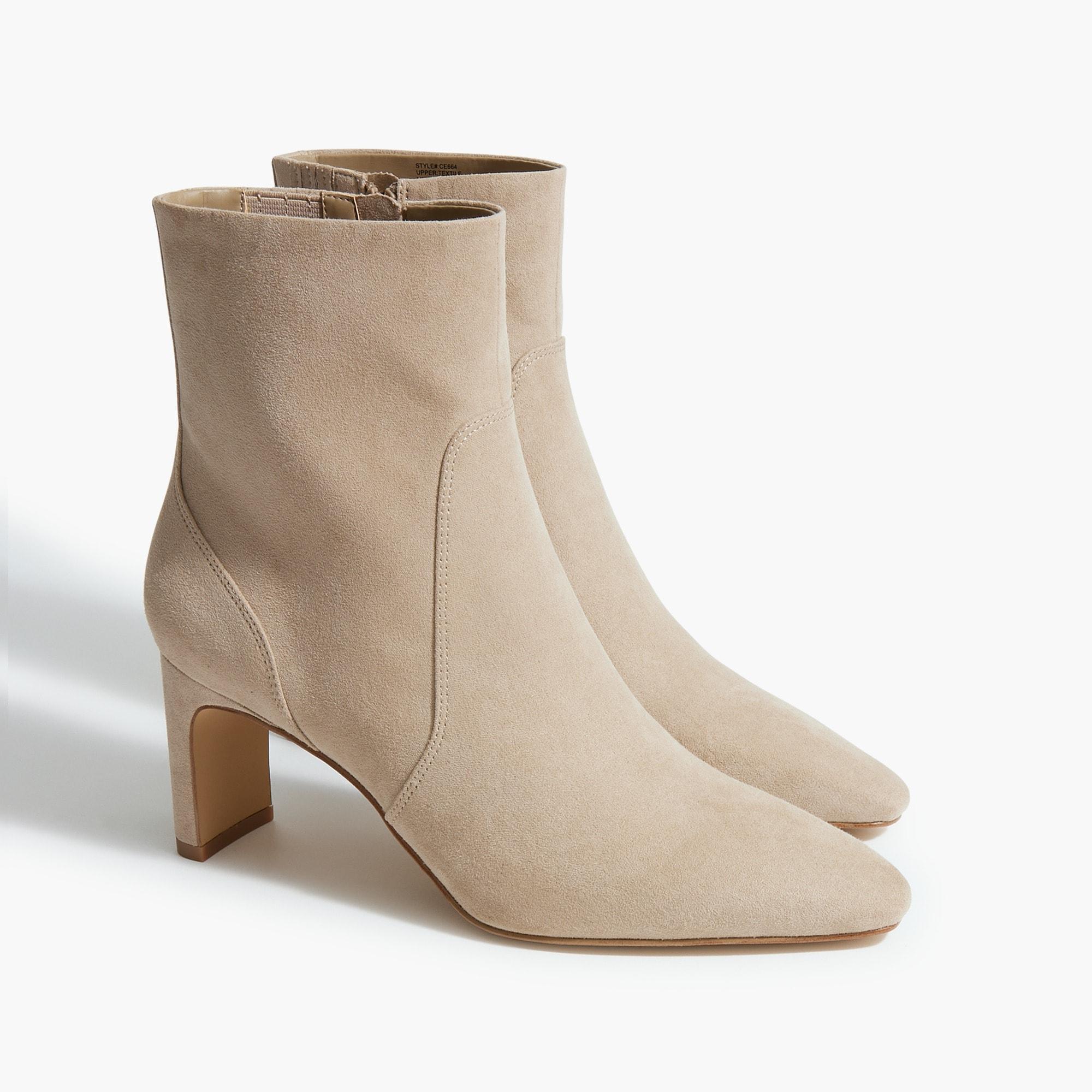 Sueded heeled booties Product Image