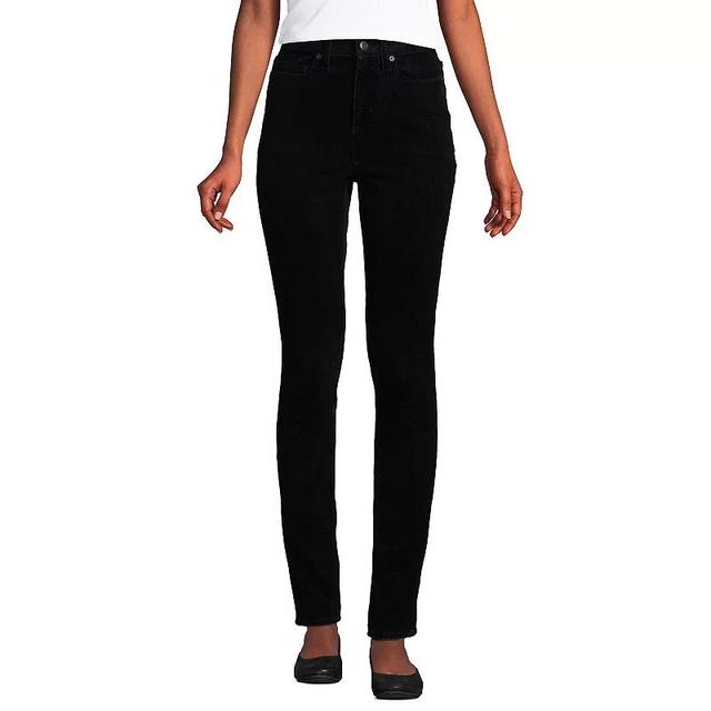 Womens Lands End Slim High Waisted Corduroy Pants Product Image