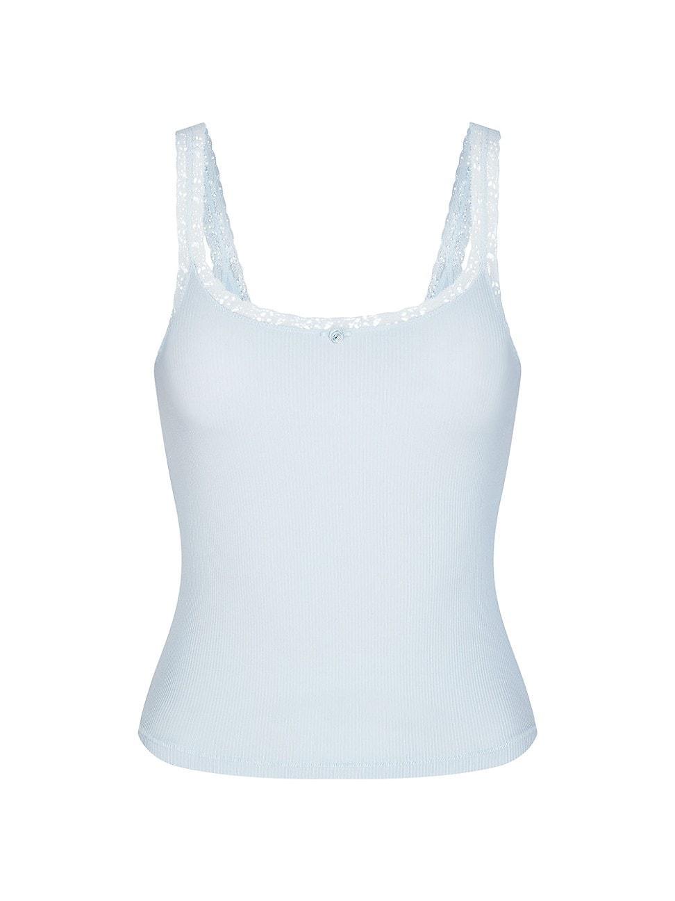 Womens Soft Lounge Lace Tank Product Image