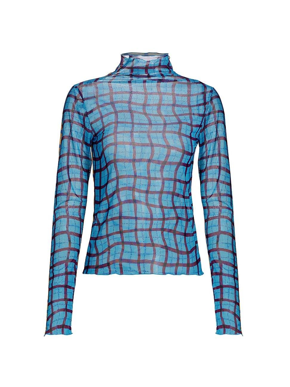 Womens Wendel Geometric Mesh Top Product Image