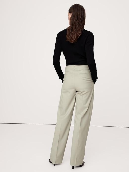 High-Rise Modern Straight Siena Italian Wool Pant Product Image