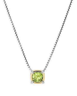 Womens Petite Chtelaine Pendant Necklace With 18K Gold Bezel & Pav Diamonds Product Image