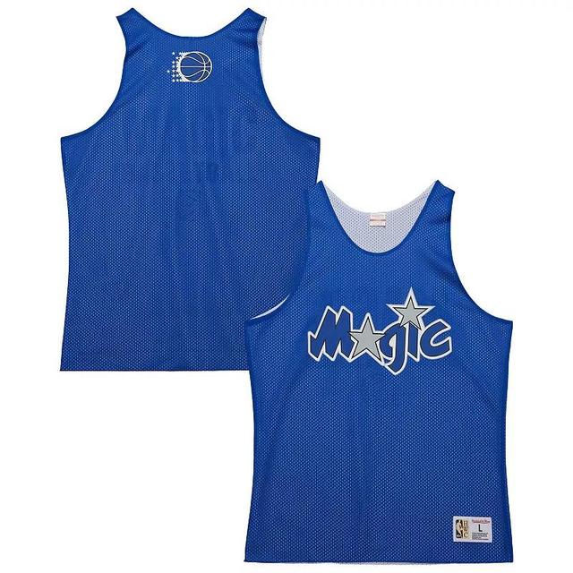 Mens Mitchell & Ness Blue/White Orlando Magic Hardwood Classics Reversible Mesh Practice Jersey Product Image