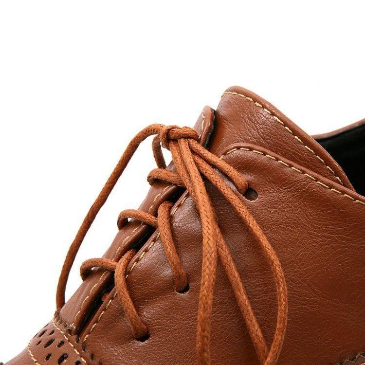 Block Heel Oxford Shoes Product Image