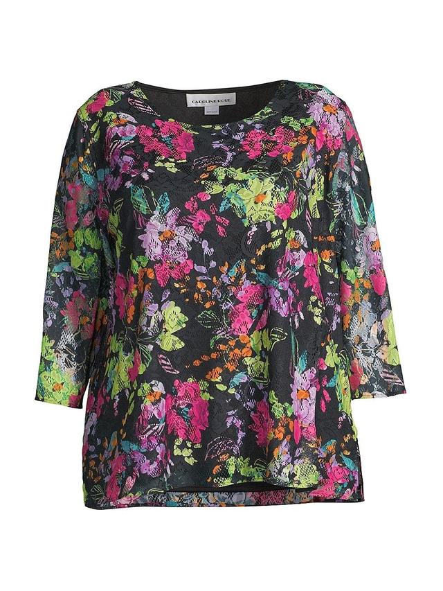 Womens Summer Social Brilliant Bouquet Tunic Top Product Image