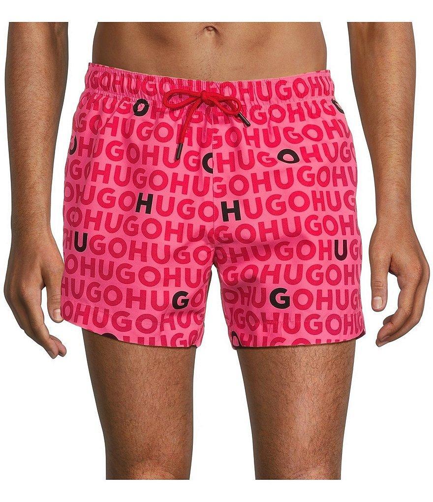 Hugo Boss Tortuga Logo Pattern 4.72#double; Inseam Swim Trunks Product Image