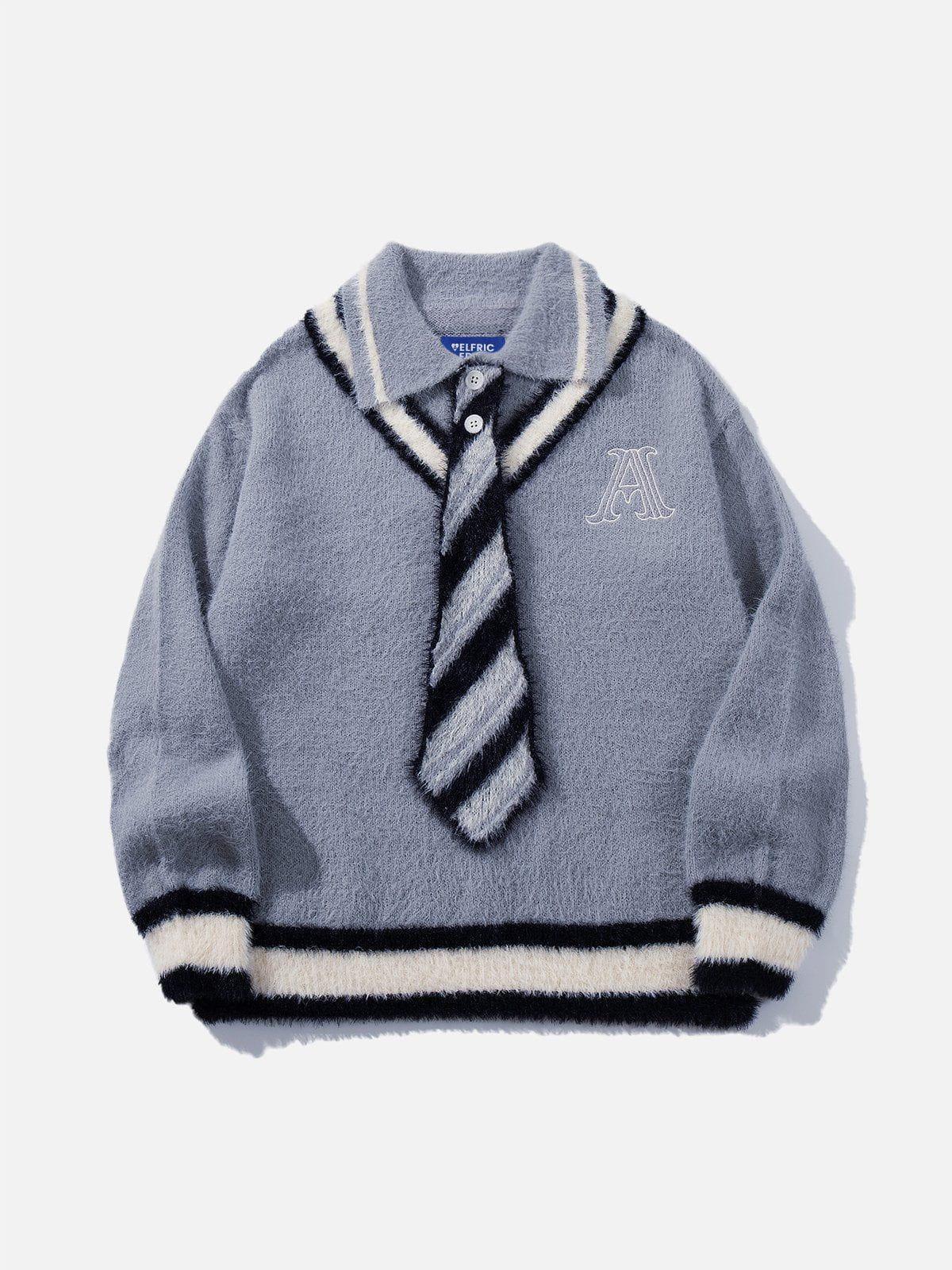 Aelfric Eden Stripe Tie Polo Sweater Female Product Image