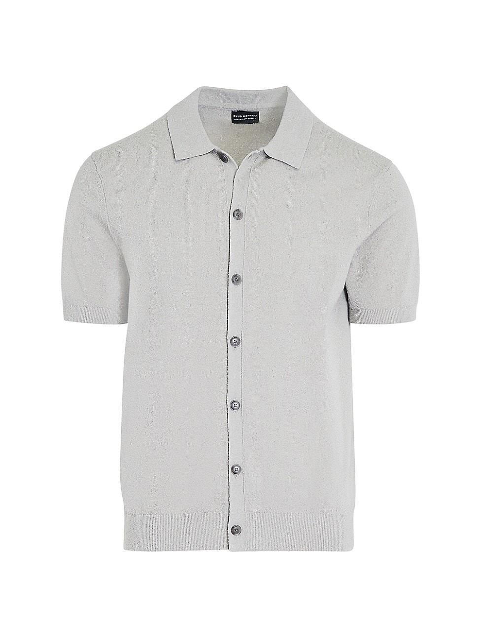 Mens Cotton-Blend Boucl Polo Shirt Product Image