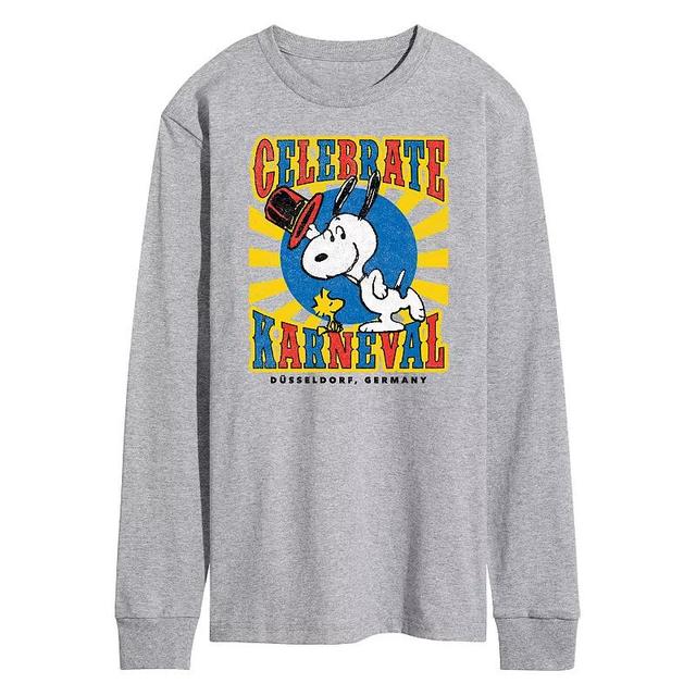 Mens Peanuts Snoopy Celebrate Karneval Long Sleeve Graphic Tee Product Image