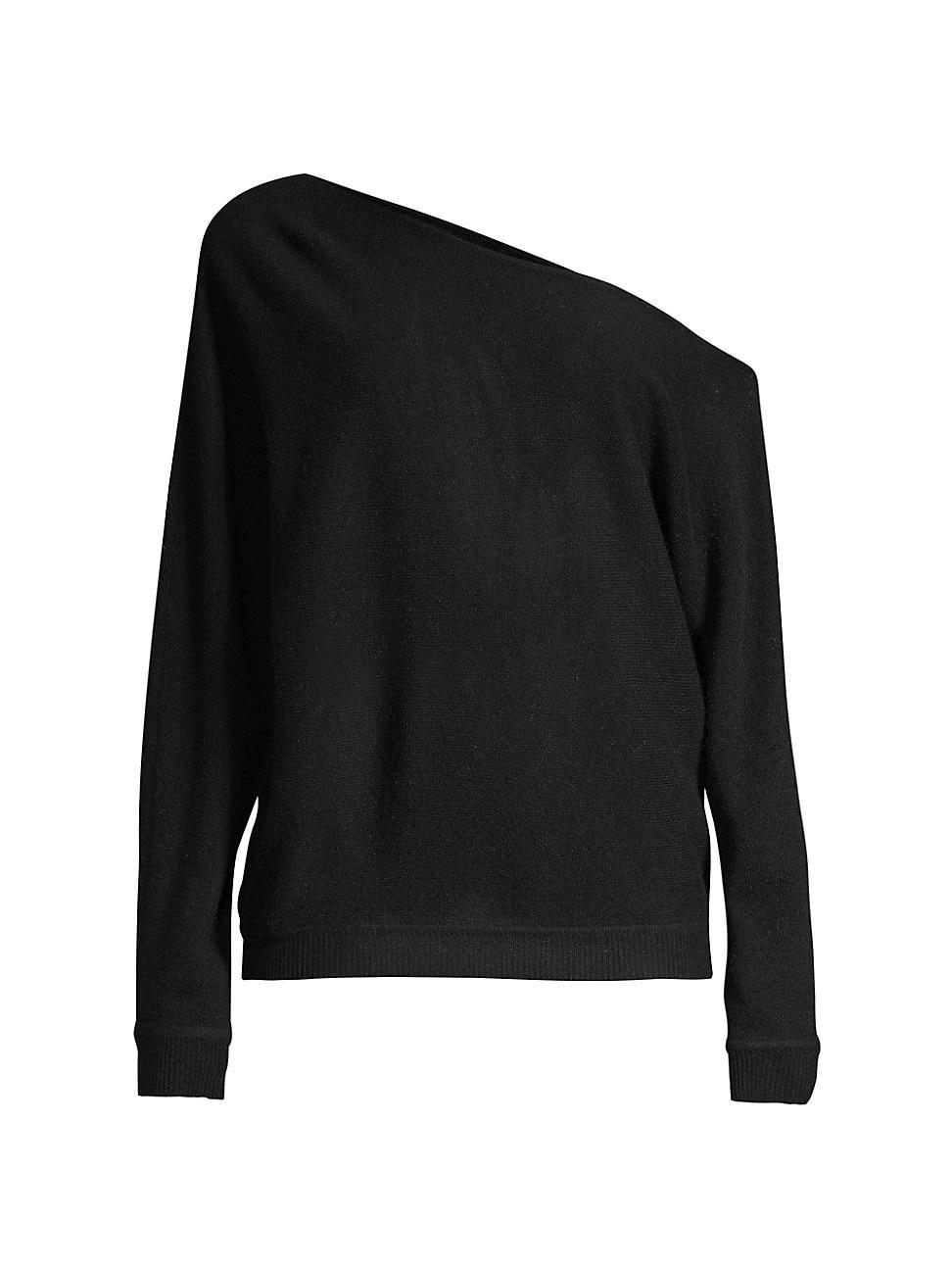 Womens Asymmetric Off-The-Shoulder Cashmere Top Product Image