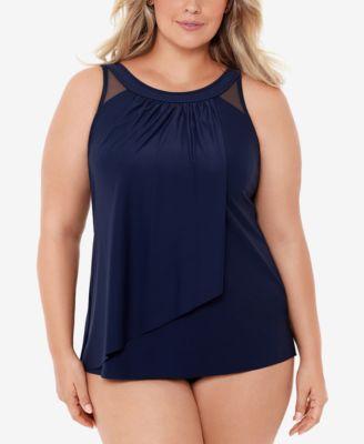 Miraclesuit Plus Size Illusionists Ursula Underwire Tankini Top Swim Bottoms Product Image