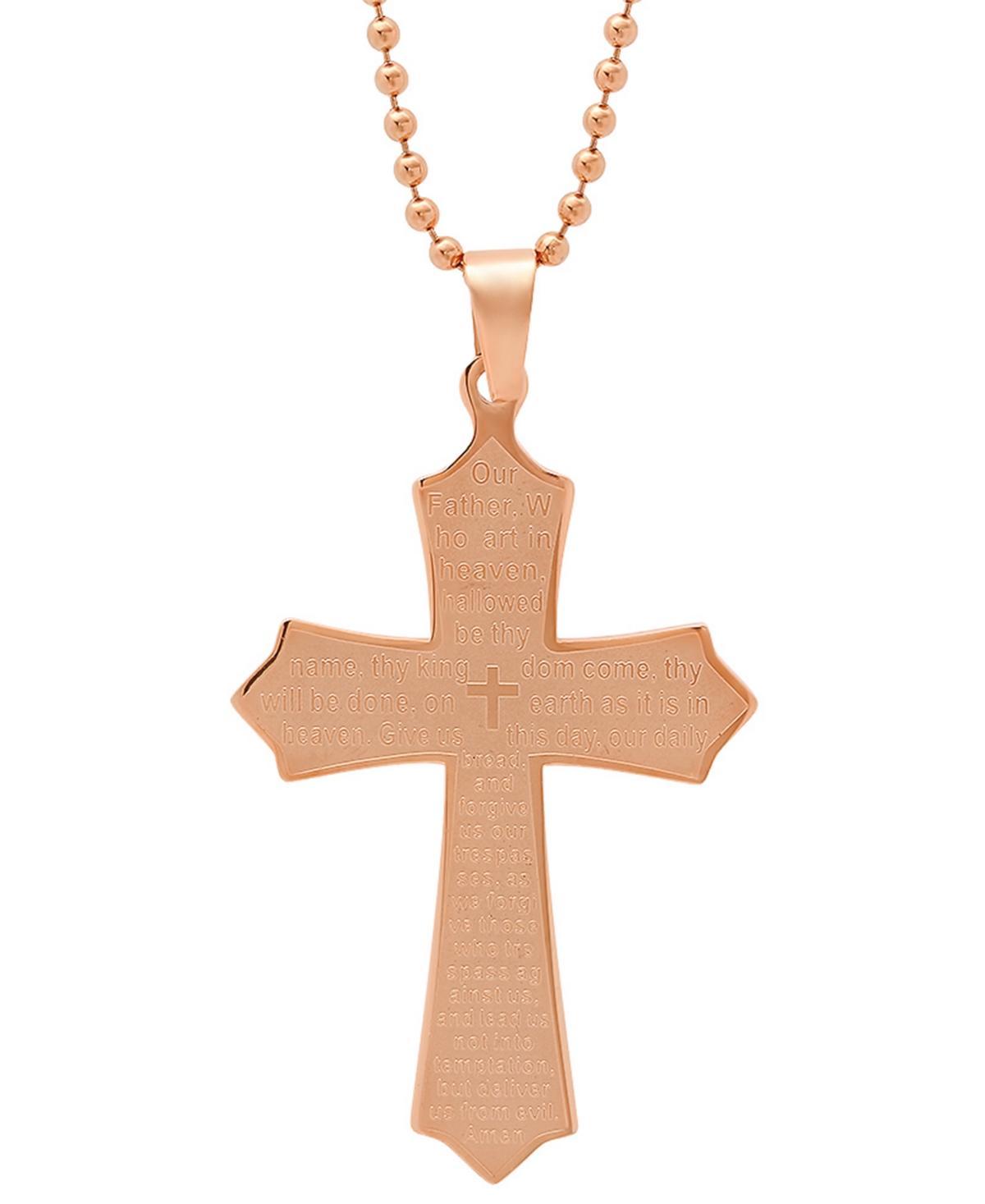 Steeltime Mens Our Father Lords Prayer Cross Pendant Product Image