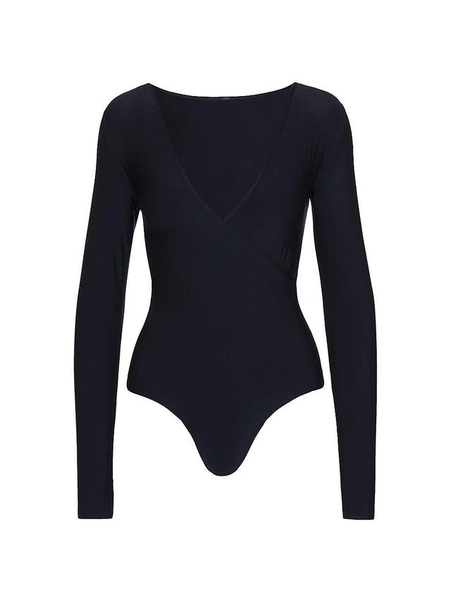 Commando Butter Long Sleeve Faux Wrap Bodysuit Product Image