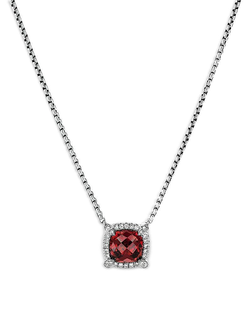 Womens Petite Chatelaine Pav Bezel Pendant Necklace with Diamonds Product Image