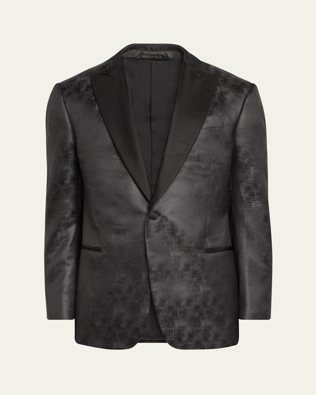 Mens Micro-Dot Peak Dinner Jacket Product Image