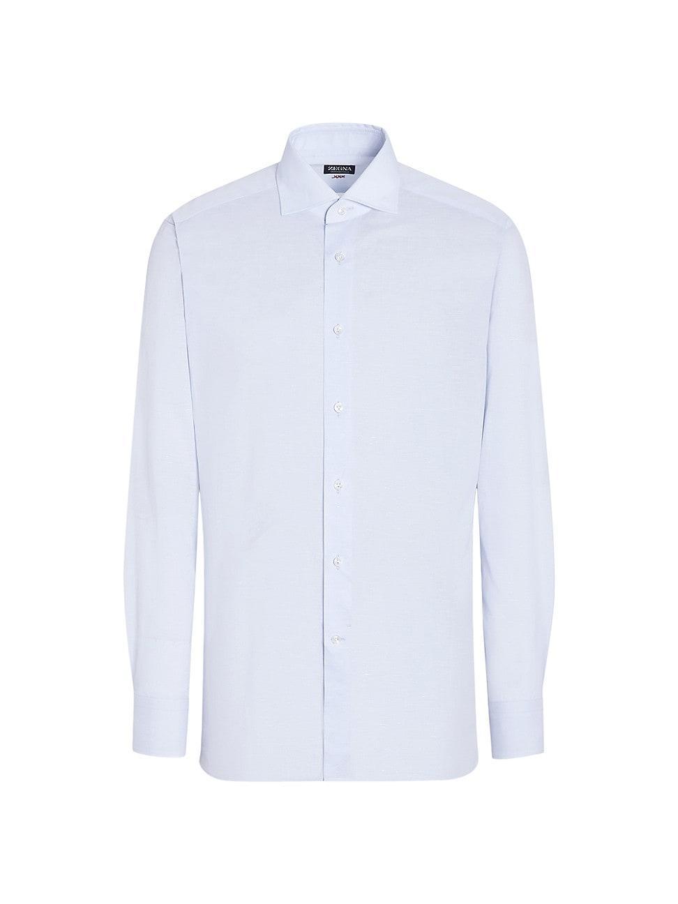 Mens Centoventimila Cotton and Linen Shirt Product Image