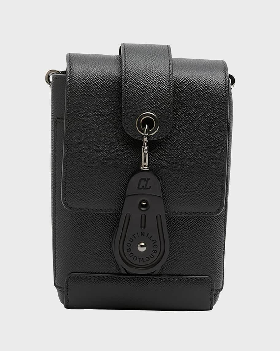 Men's Groovy North-South Leather Crossbody Bag Product Image