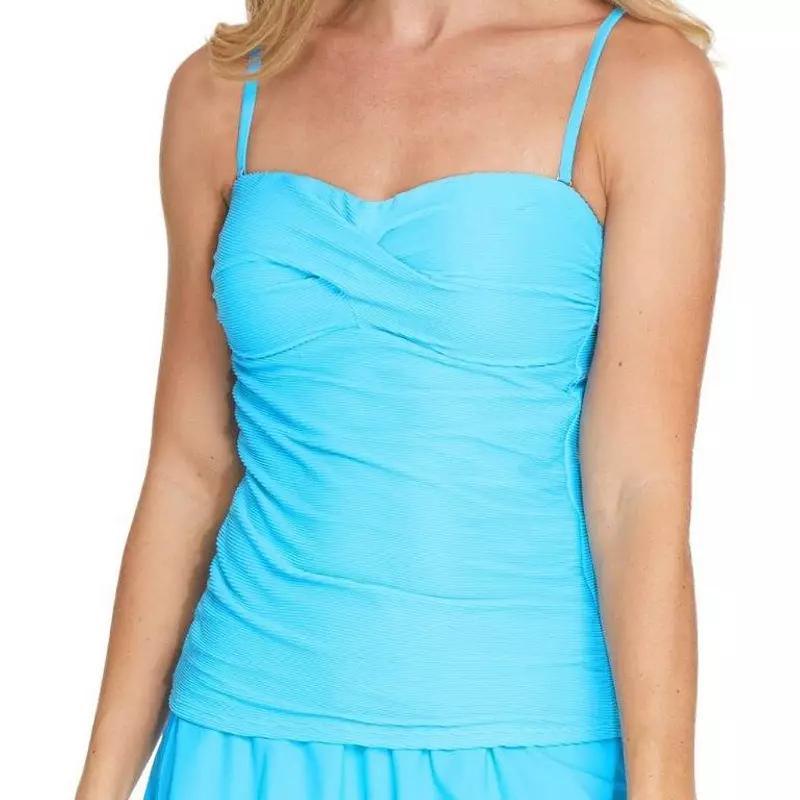 Womens Nine West Twist Bandeau Tankini Top Product Image