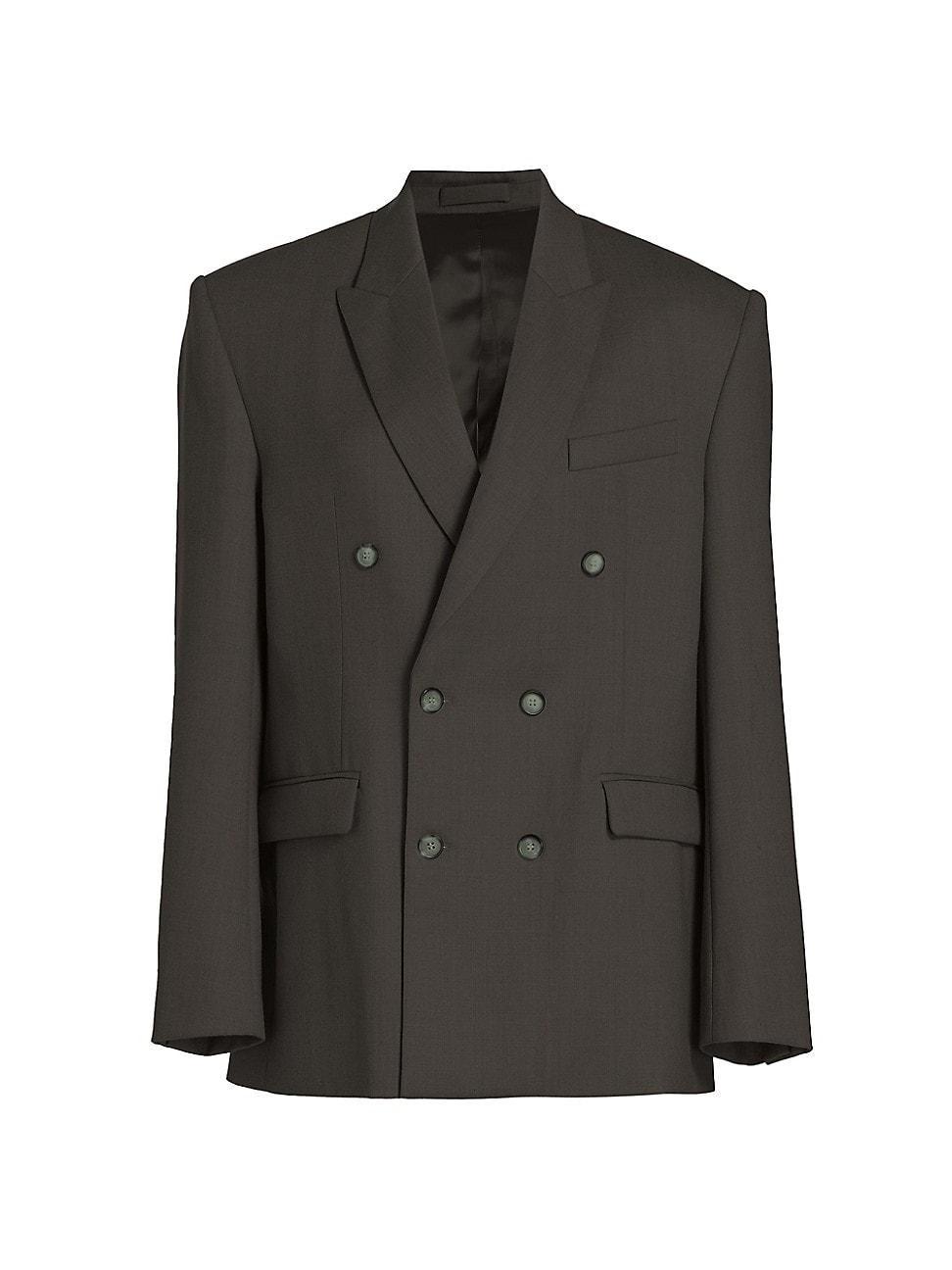 Womens Wool Double-Breasted Blazer Product Image