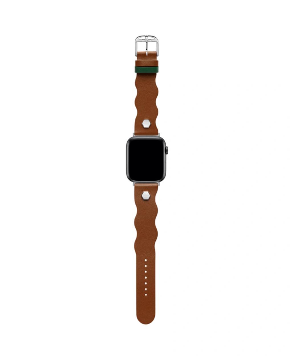 Women's Ted Wavy Design Tan Leather Strap Product Image