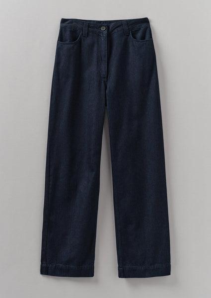 Indigo Denim Slim Leg Pants | Indigo Product Image